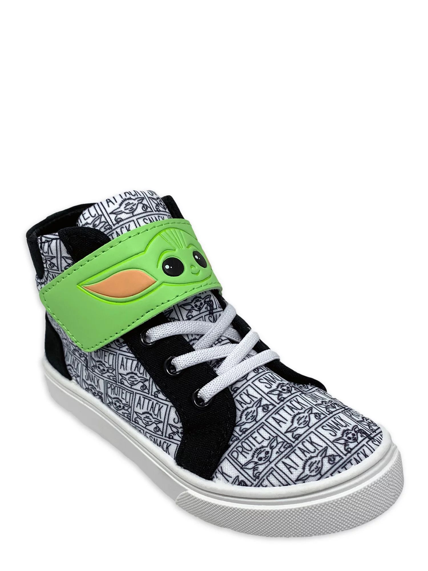 Baby Yoda Toddler Boys License Casual High-Top Sneakers, Sizes 8-13 | Walmart (US)