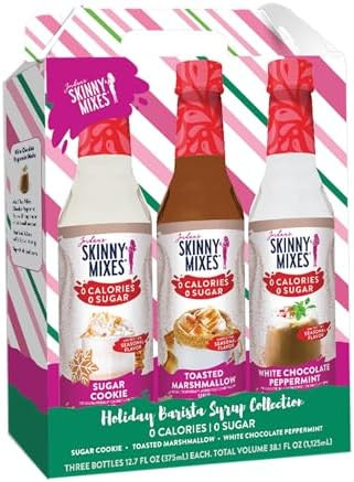 Jordan’s Skinny Mixes Sugar Free Coffee Syrup, Holiday Trio Coffee Flavoring Syrup, Zero Calori... | Amazon (US)