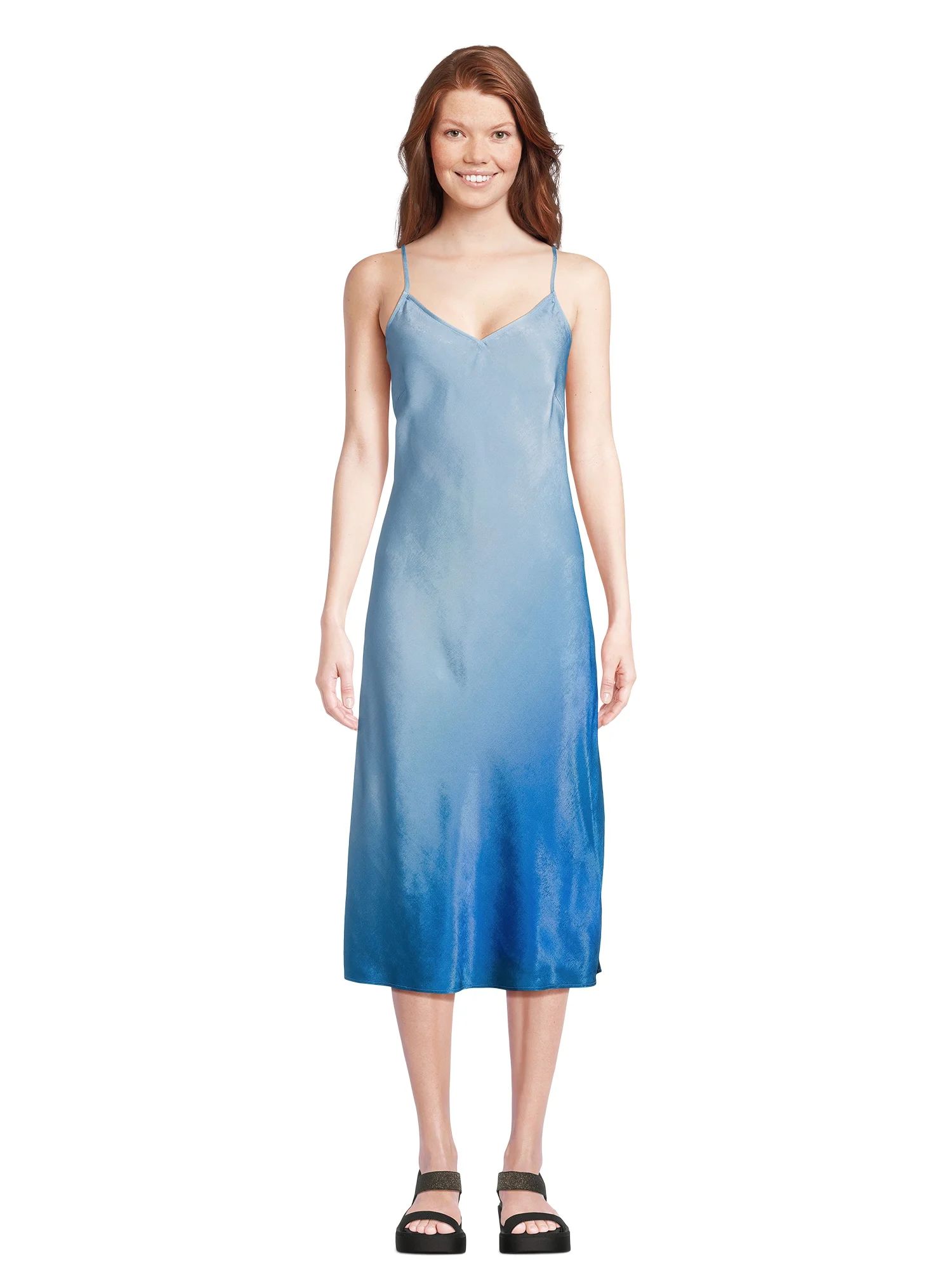 Time and Tru Women's Bias Cut Slip Dress, Sizes XS-XXXL | Walmart (US)