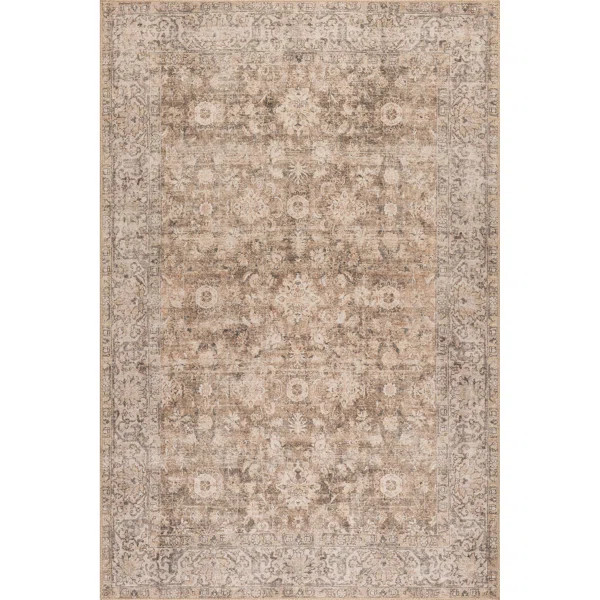 Jeccica Distressed Vintage Medallion Jute Blend Polyester Area Rug | Wayfair North America