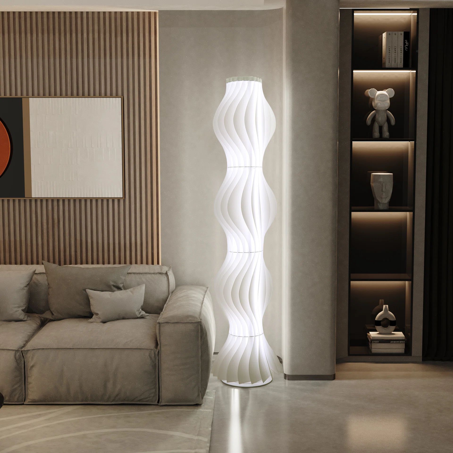 Allicia 66.9'' White LED Novelty Floor Lamp | Wayfair North America