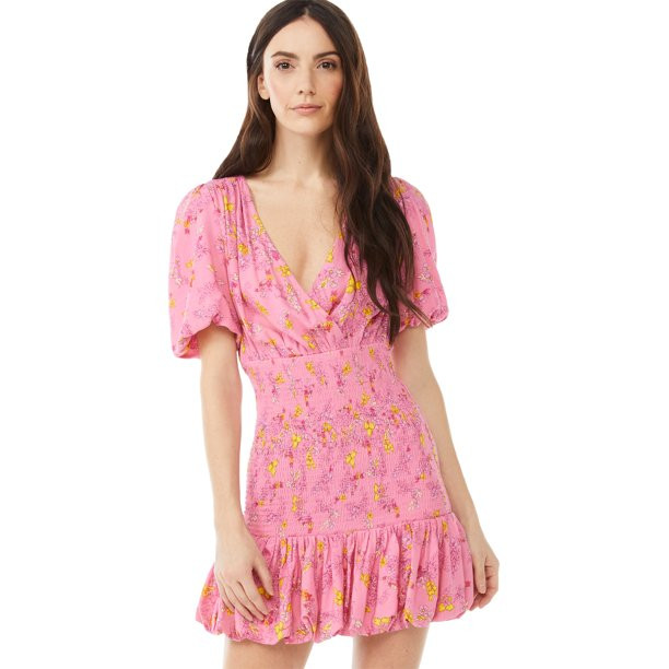 Scoop Women's Mini Dress with Puff Sleeves | Walmart (US)