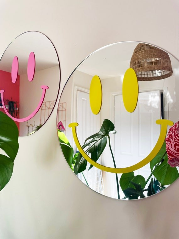 Smiley Mirror LOTS OF COLOURS | Etsy | Etsy (US)