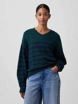 Oversized V-Neck Sweater | Gap Factory