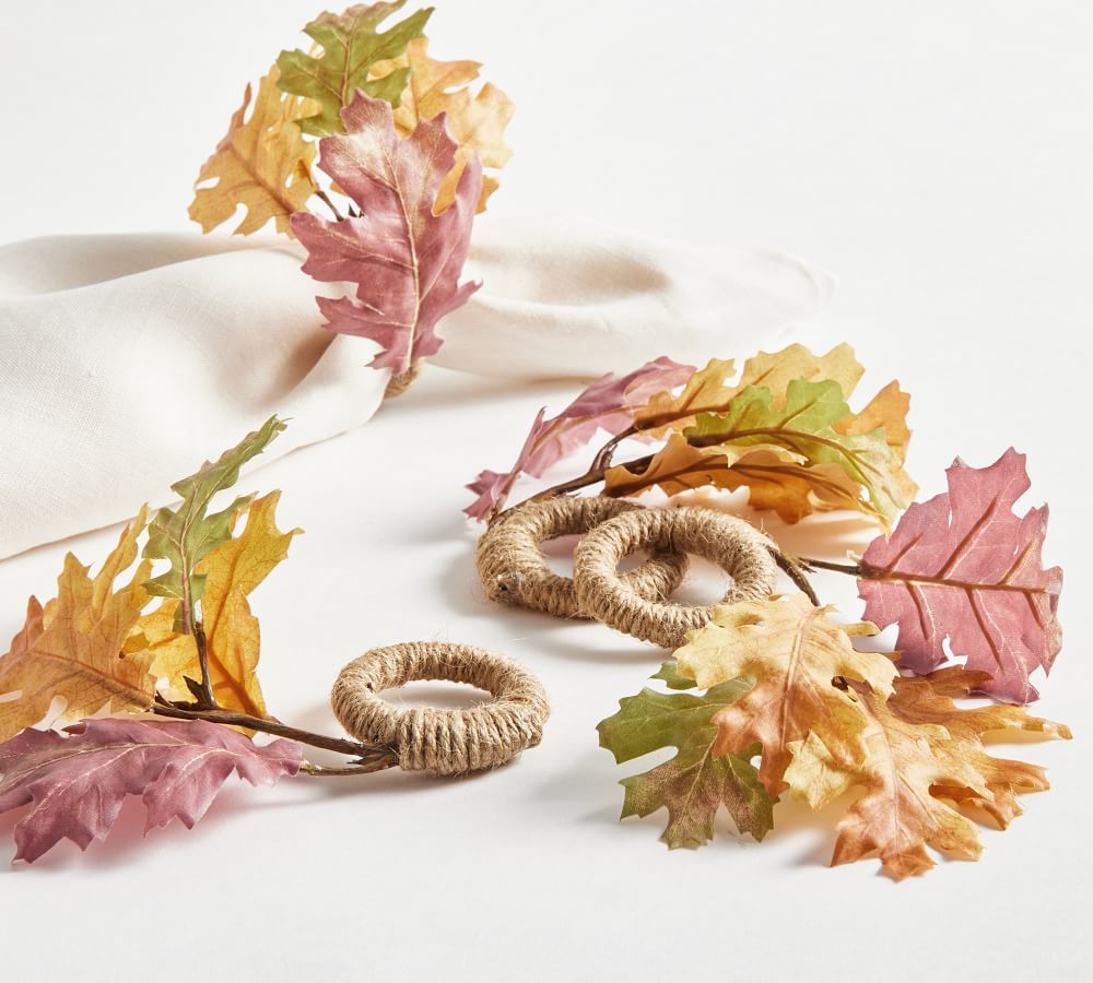 Autumnal Leaf Napkin Rings - Set of 4 | Pottery Barn (US)