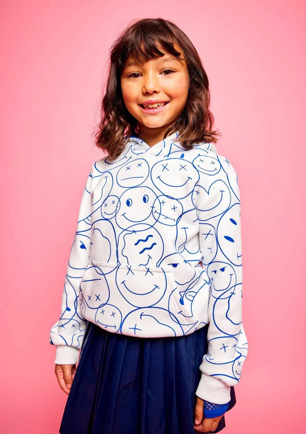 Happy Doodle Plush Lined Hoodie | Lola + The Boys