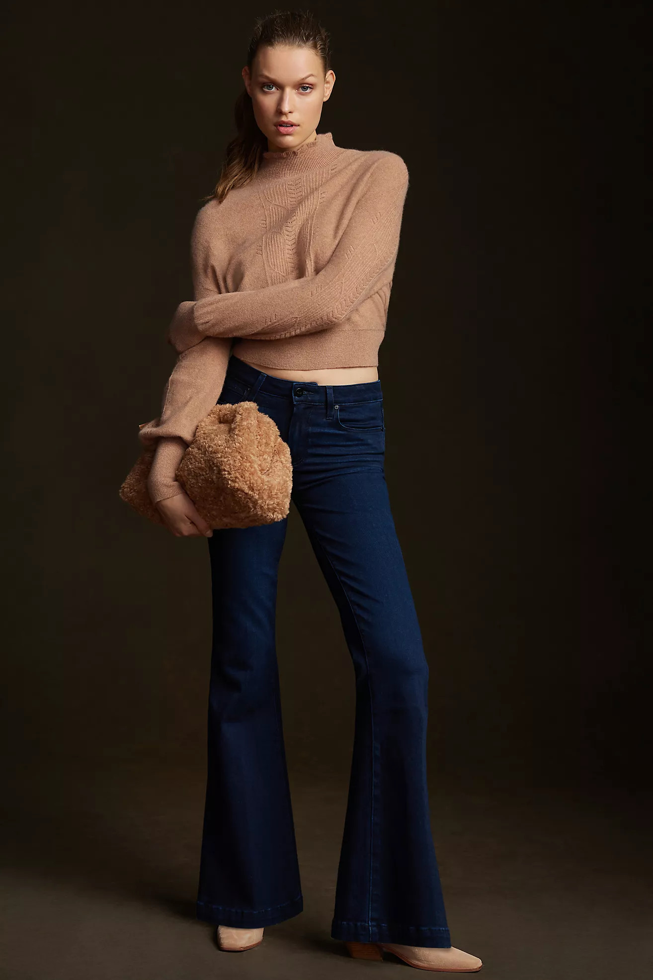 Paige Genevieve Mid-Rise Flare Jeans | Anthropologie (US)