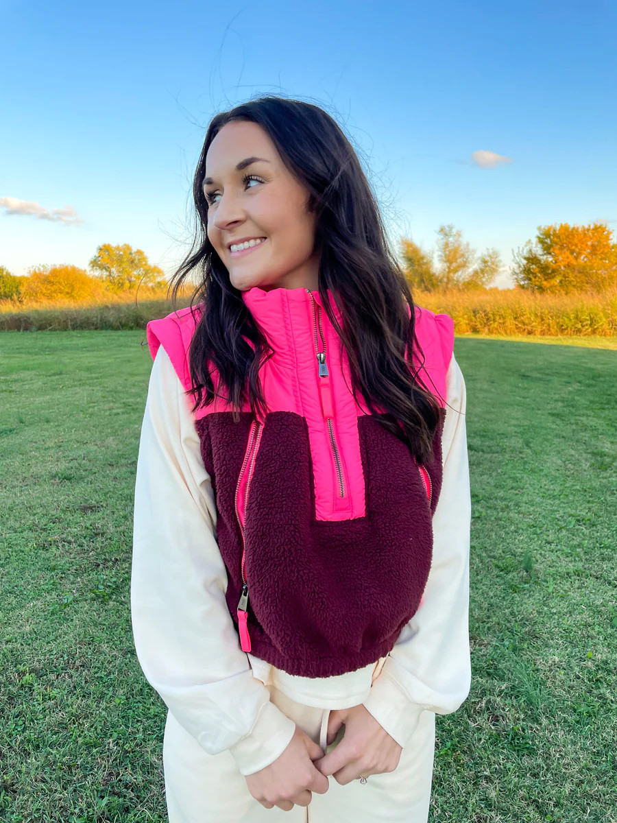 Free People: Journey Ahead Vest - Pomegranate Combo | Revel Boutique