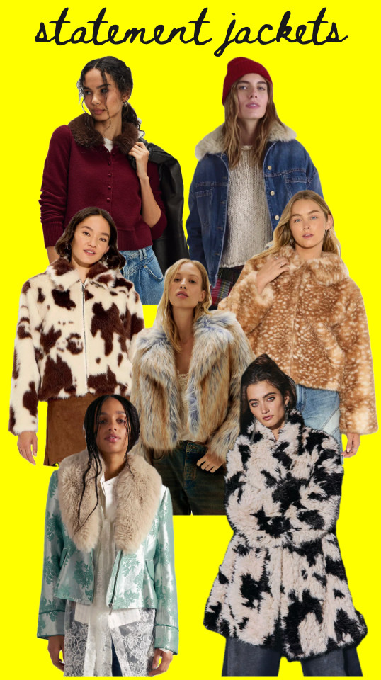 2026 TREND: STATEMENT JACKETS ……………………… free people coat free people jacket cow print coat cow print jacket faux fur collar jacket faux fur jacket faux fur coat brown coat burgundy coat burgundy jacket maroon jack maroon coat statement piece statement coat jean jacket with fur collar denim jacket with fur collar cardigan with fur collar zip up coat zip up jacket winter outfit ideas winter coat winter jacket winter trends floral coat floral jacket cropped jacket plus size jacket under $50 coat under $50 

#LTKootd #LTKTravel #LTKFindsUnder100
