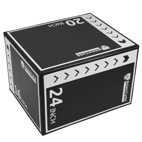 BalanceFrom 3-in-1 Rotatable Plyometric Box Jumping Exercise Trainer Workout Equipment with Anti Slip Surface & High Density Foam, 16" × 20" × 24", 10-Pound, Black/White | Amazon (US)