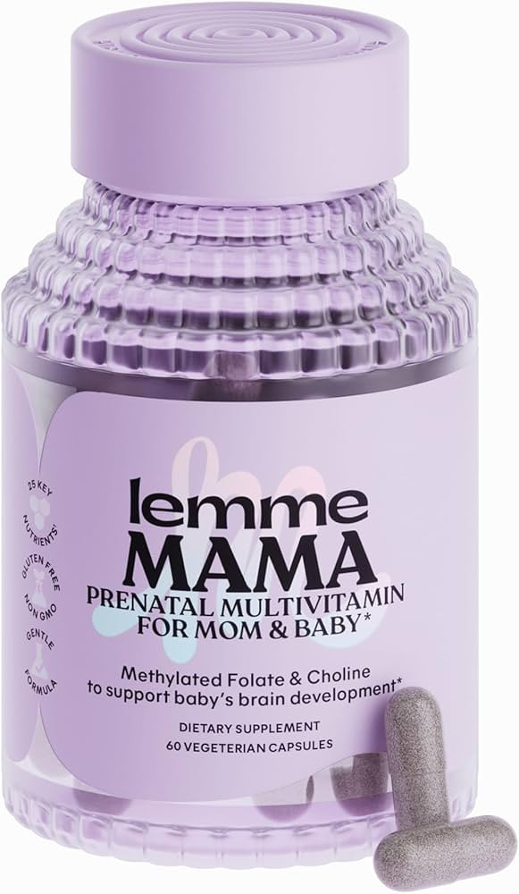 Lemme Mama Prenatal Multivitamin for Women with Methylated Folate, Choline, Iron, B12, 25+ Nutrie... | Amazon (US)