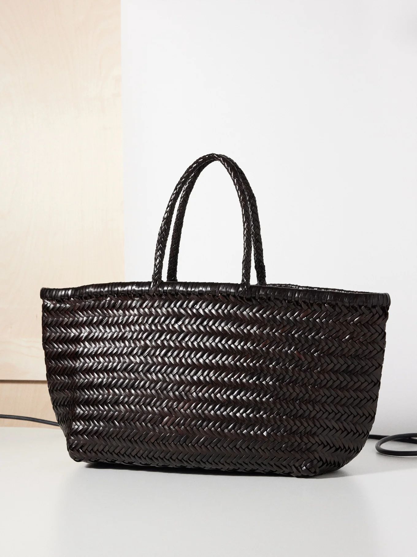 Triple Jump large woven-leather basket bag | Matches (UK)