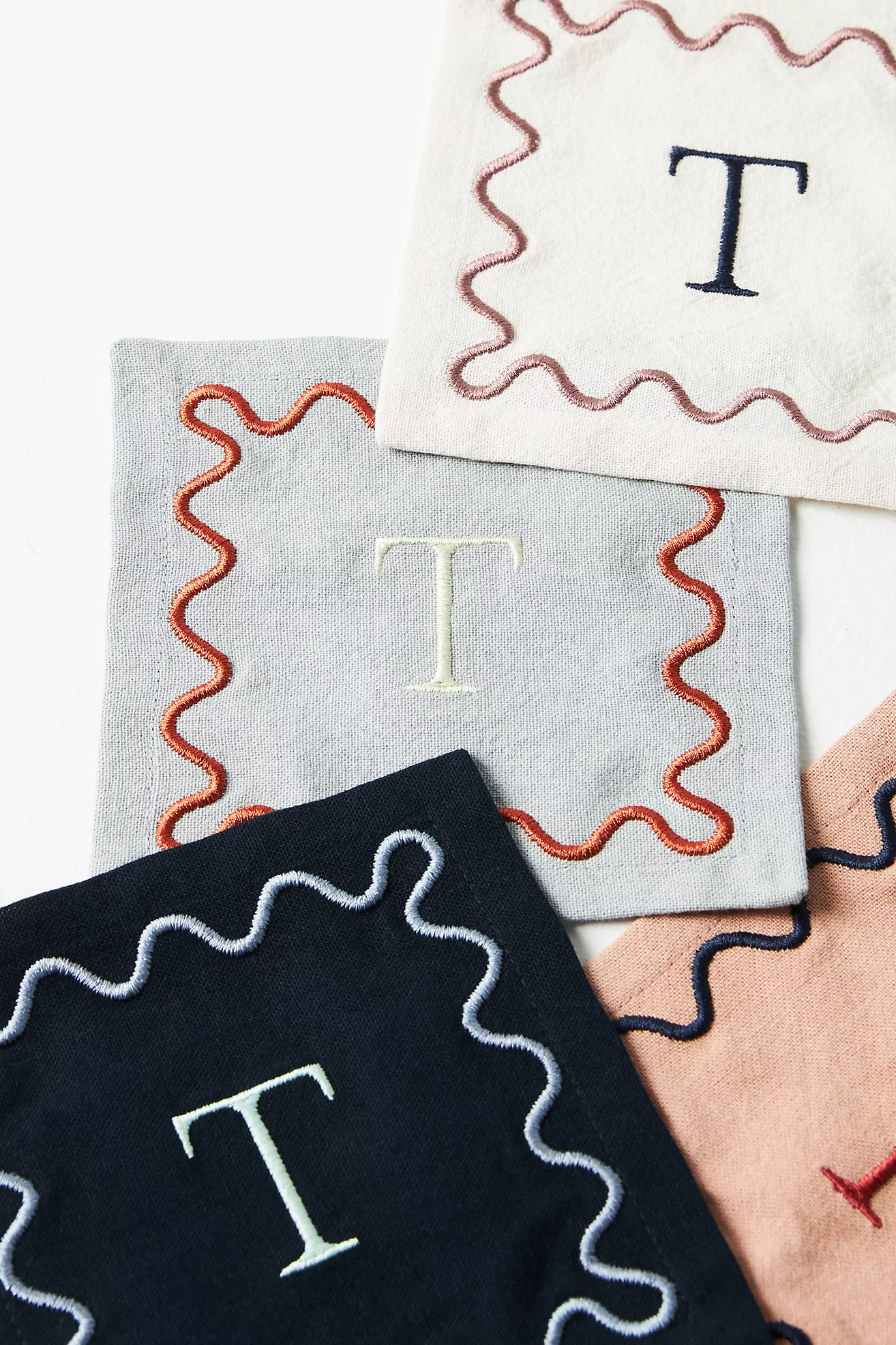 Monogram Cotton Cocktail Napkins, Set of 4 | Anthropologie (US)