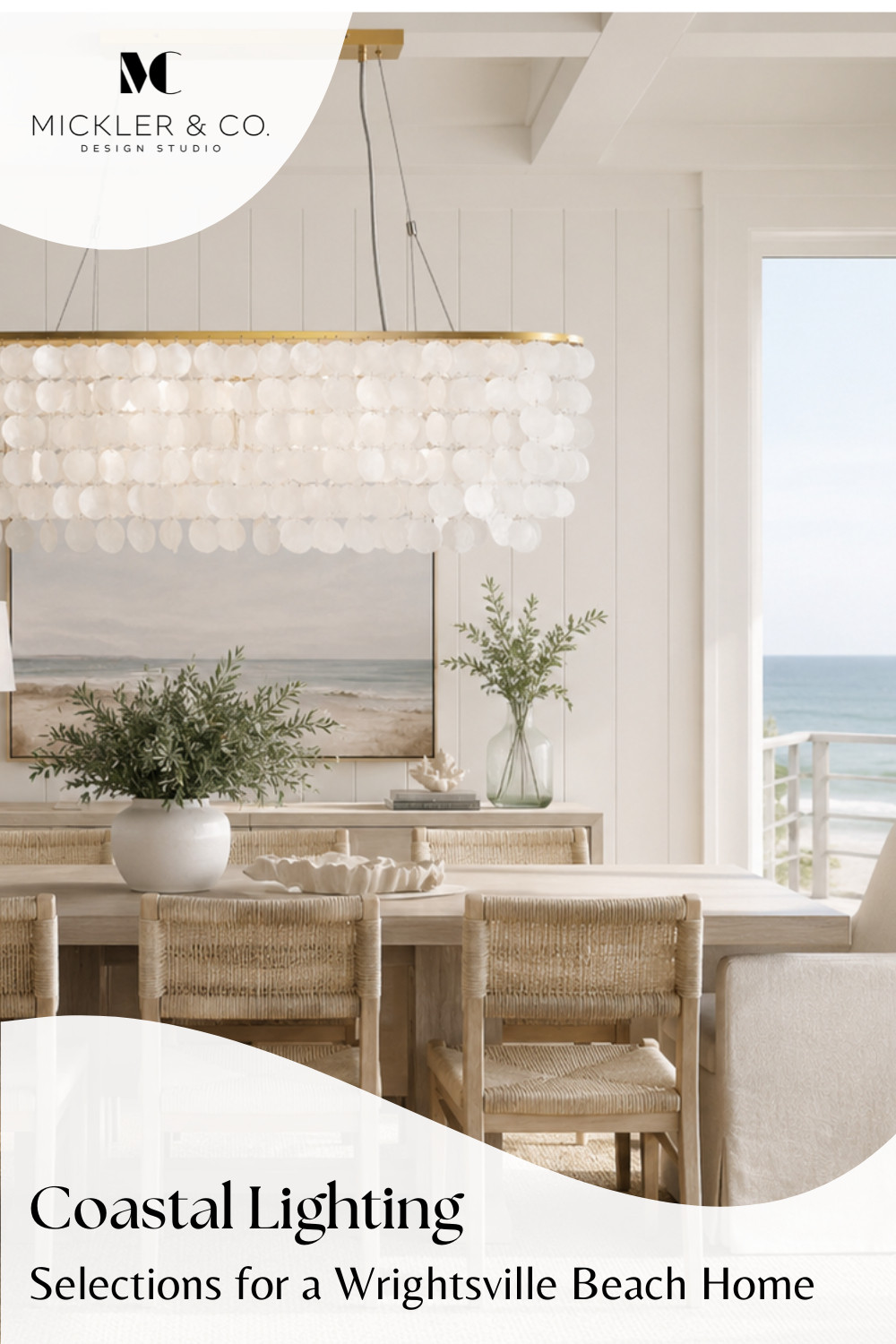 A contemporary coastal dining space designed for a Wrightsville Beach home 

Featuring warm brass finishes, soft neutrals, organic textures, and a statement shell chandelier for an elevated coastal feel that feels timeless and refined. 

 #CoastalInteriors #ModernCoastal #DiningRoomLighting #CoastalLighting #WrightsvilleBeach #InteriorDesign #BeachHouseStyle #NeutralInteriors #ContemporaryCoastal

#LTKHome