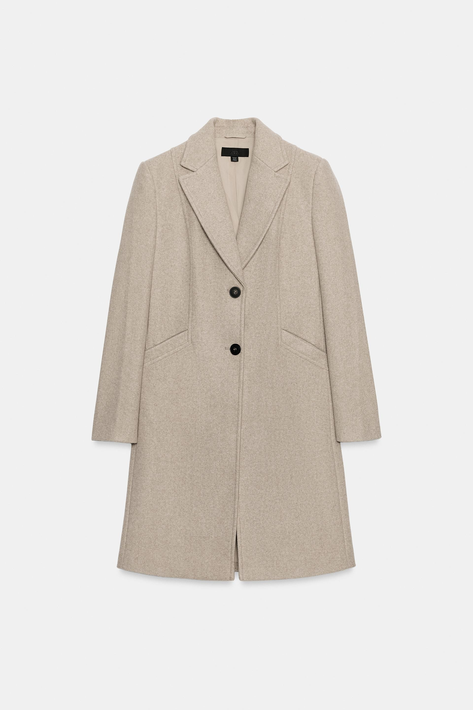 Zara - Soft Shoulder Padded Coat - Red - Xs - Woman | Zara US