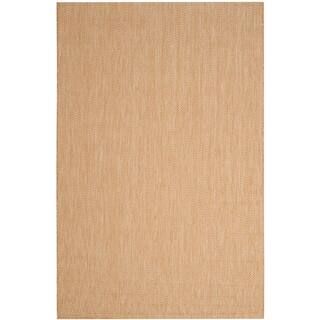 SAFAVIEH Courtyard Natural/Cream 5 ft. x 8 ft. Geometric Indoor/Outdoor Area Rug CY8022-03012-5 | The Home Depot