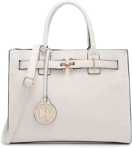 Dasein Women Satchel Purses Handbags Belted Top-handle Work Tote Shoulder Bags with Long Strap | Amazon (US)