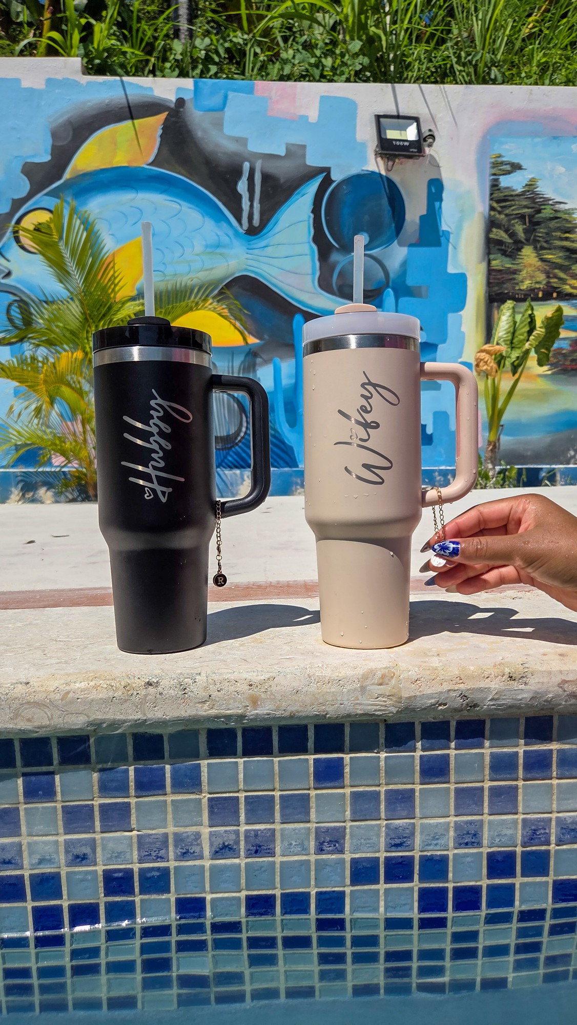 Pool days are perfect with these hubby and wifey tumblers. Great gift for the couple on your list!

#LTKWedding