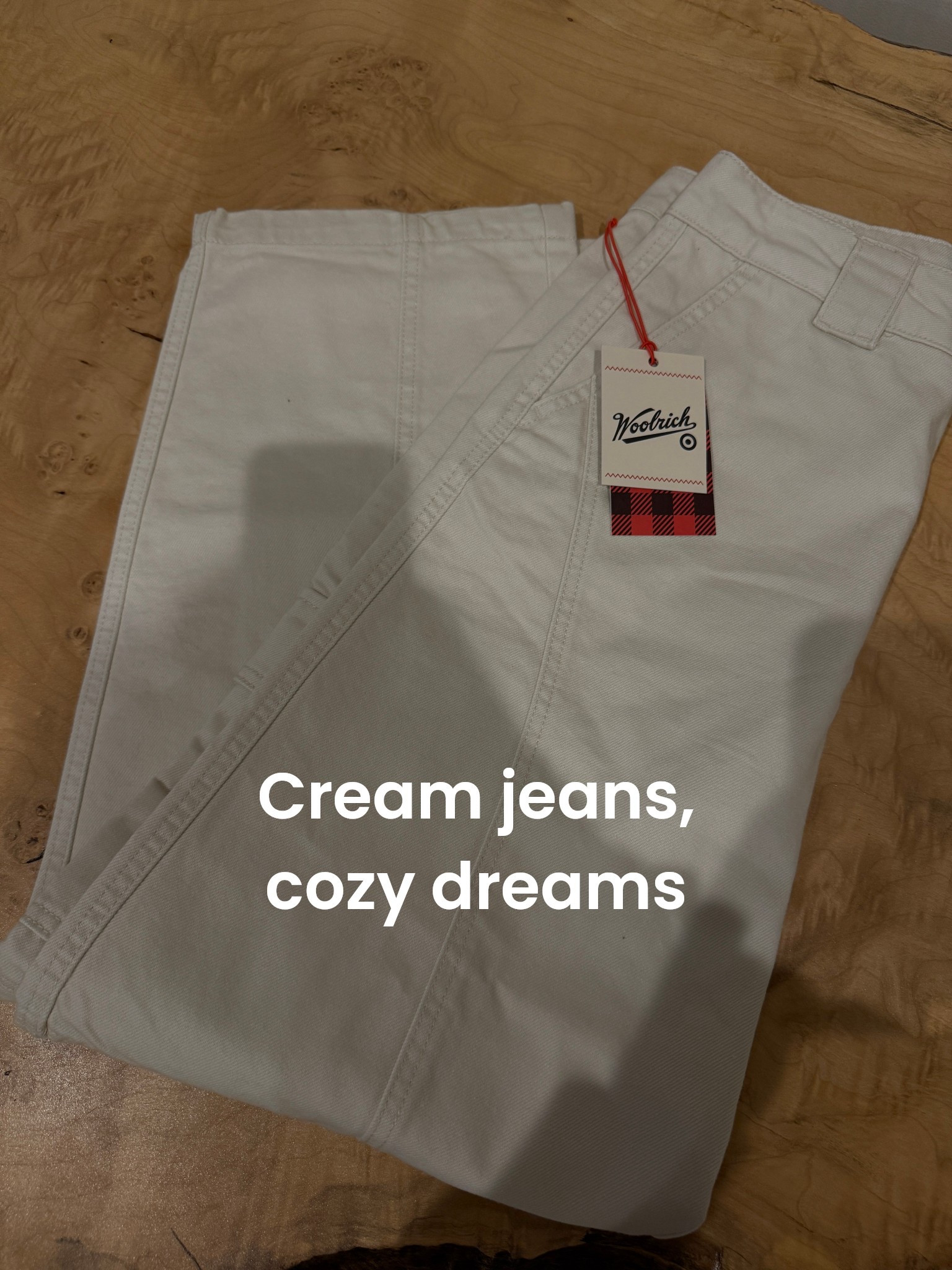 Cream barrel cargo jeans = my new fall obsession 🤍🍂
From the Wool Rich line at Target — soft, structured, and somehow comfy and elevated.
They’re giving “quiet luxury,” but on a Target budget. 🙌

Perfect with a chunky sweater, sneakers, or honestly anything that makes you feel like you have your life together.

👉 Linked these because these are the neutral jeans of the season.

#LTKSeasonal #LTKStyleTip #falloutfits #targetstyle #momstyle
