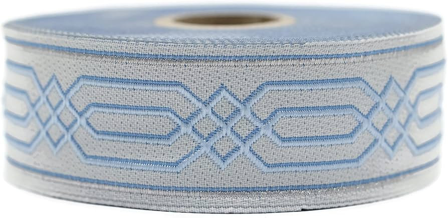 11 Yard Spool 1.37 inches Wide Blue Celtic Claddagh Jacquard Ribbon Medieval Fabric Trim Gift Wra... | Amazon (US)