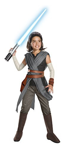 Rubie's Star Wars Episode VIII: The Last Jedi, Child's Super Deluxe Rey Costume, Small | Amazon (US)