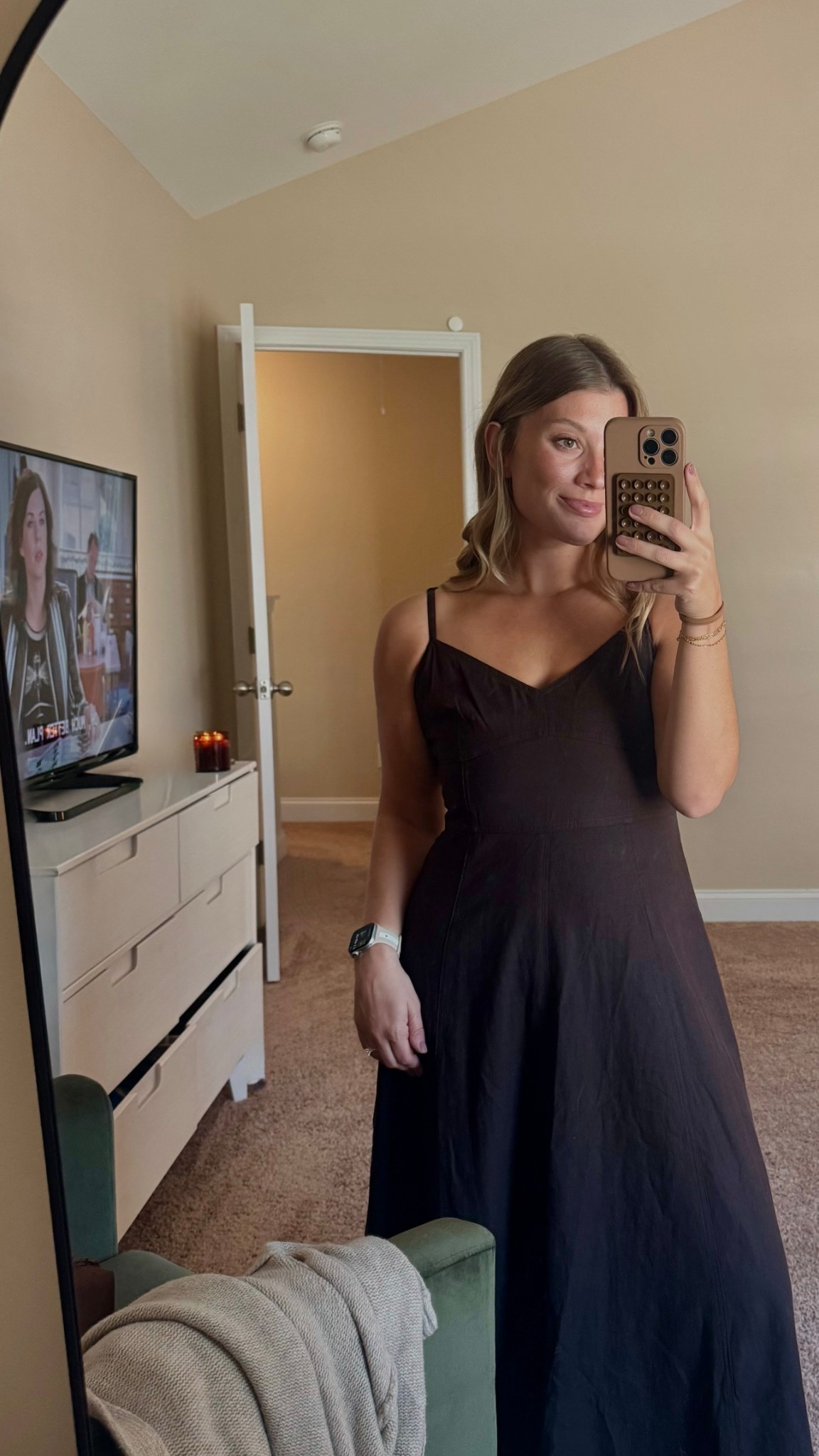 Gap Linen-Blend Linen Dress
Size medium regular. Hits right at my ankles! 5’2 for reference 

#LTKSeasonal #LTKPetite