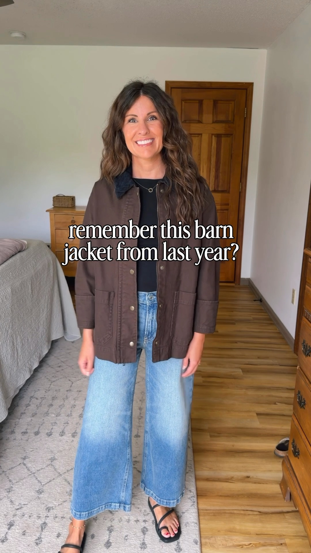 small in my boat neck tank, 24 short/petite in my jeans, and 6 in my croc sandals.

My brown barn jacket is from last year so I linked a bunch of similar ones (including old navy’s that is in this reel)!

#LTKPetite #LTKSeasonal #LTKootd