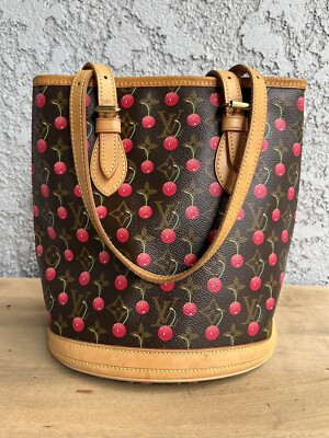 Louis Vuitton Limited Edition Monogram Cerises Murakami Bucket Bag Authentic  | eBay | eBay US