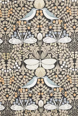 Butterfly Garden Metallic Floral Wallpaper | Anthropologie (US)