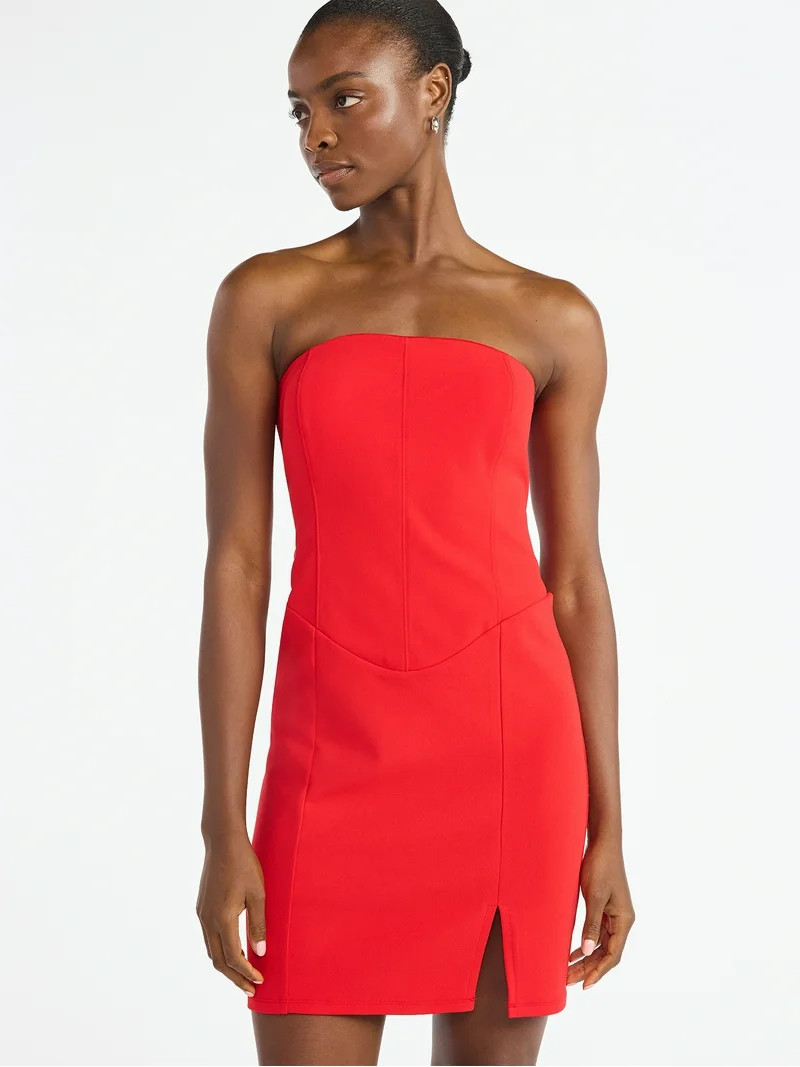 Scoop Women’s Corset Mini Dress, Sizes XS-XXL | Walmart (US)