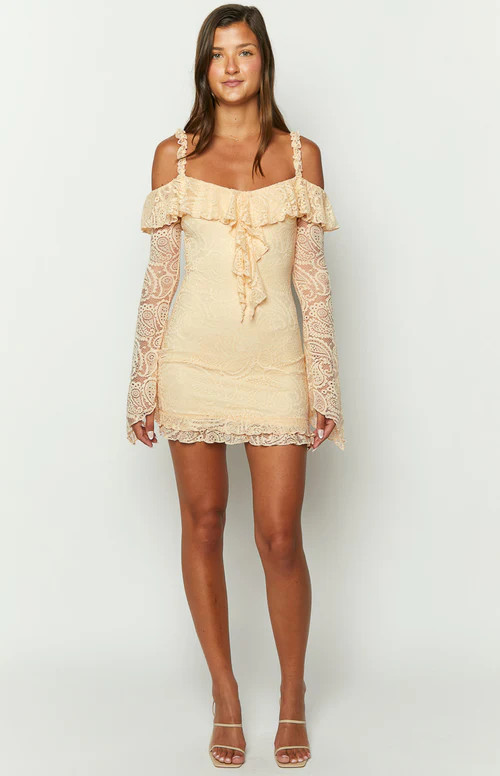 Harlow Cream Lace Mini Dress | Beginning Boutique (AU)