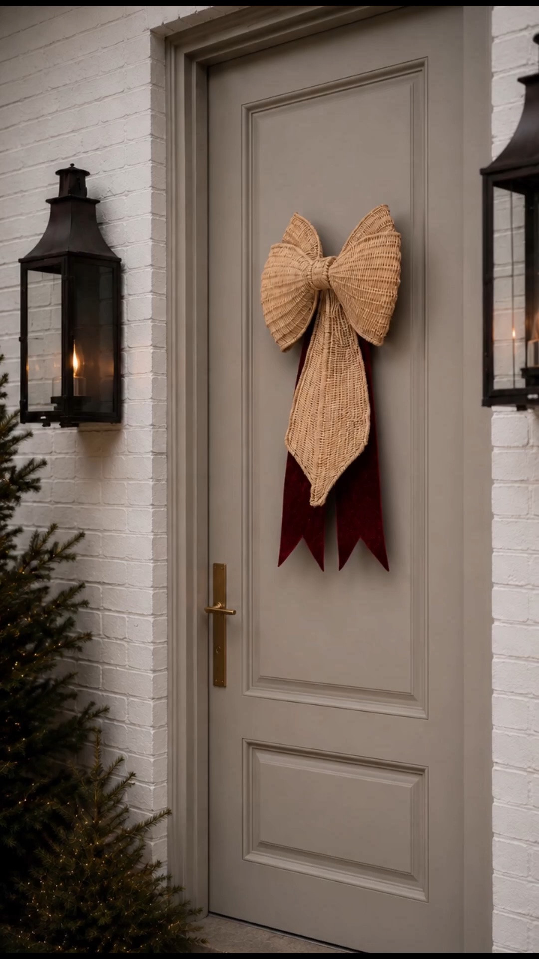 This oversized wicker bow is such a pretty alternative to a traditional Christmas wreath. Perfect for neutral Christmas decor, modern farmhouse, or designer-inspired front porch decorating.

#LTKSaleAlert #LTKHome