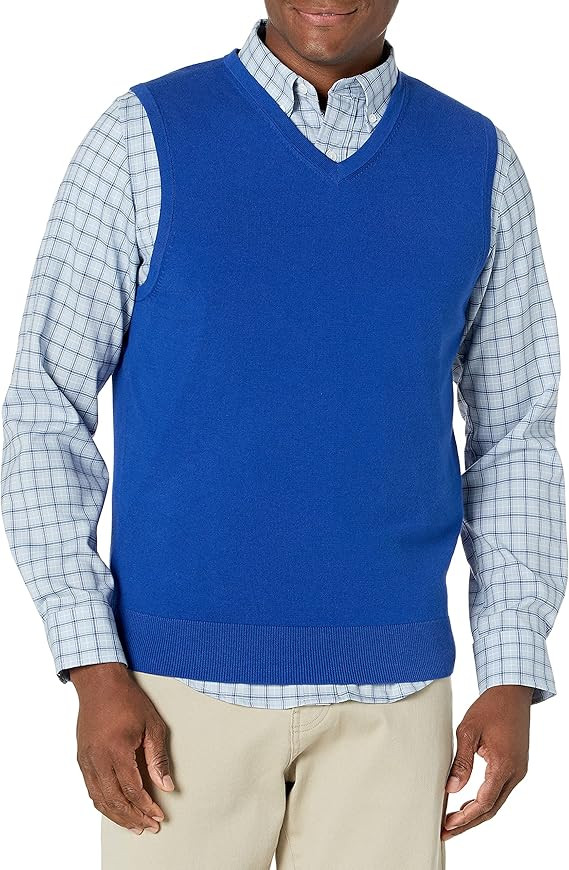Cutter & Buck Men's Machine Washable Lakemont V-Neck Sweater Vest | Amazon (US)