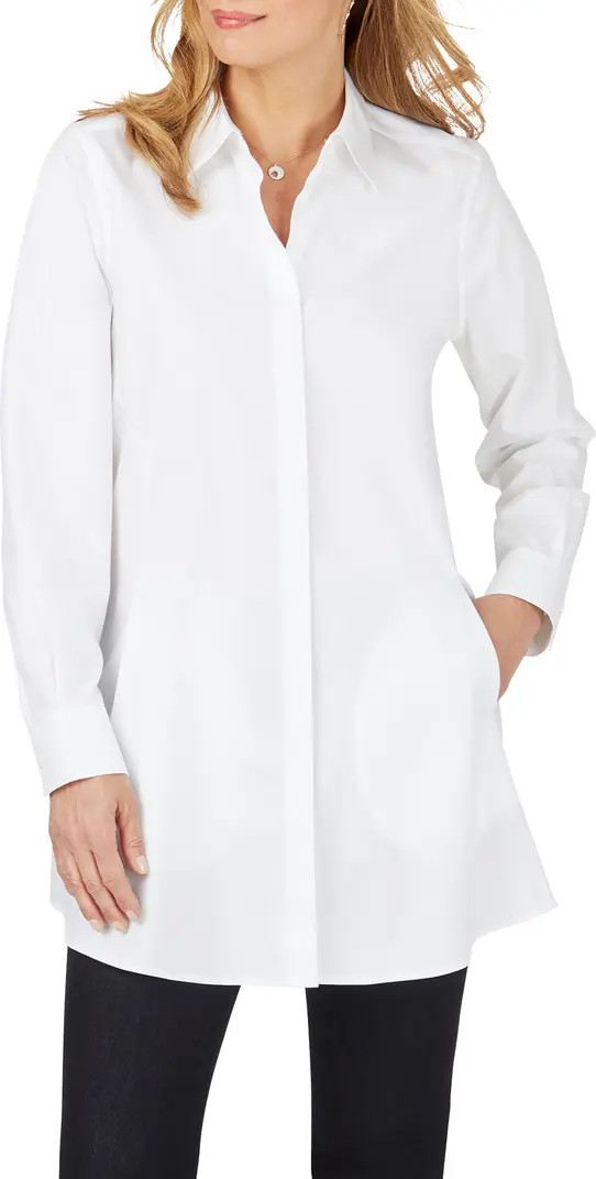 Foxcroft Cici Non-Iron Tunic Blouse | Nordstrom | Nordstrom