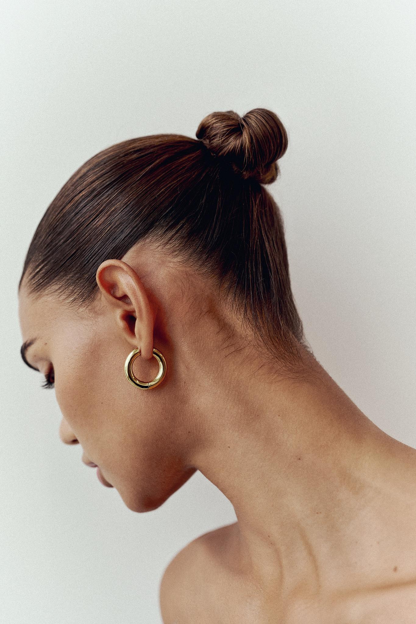 WATERPROOF HOOP EARRINGS | Zara US