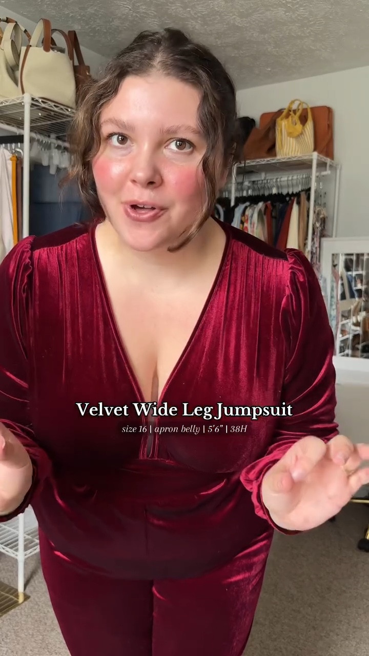 Stretchy and comfy chic velvet holiday jumpsuit ✨ #velvetjumpsuit #plussizejumpsuit #widelegjumpsuit #TikTokShopCreatorPicks #TikTokShopBlackFriday

#LTKPlusSize #LTKSeasonal