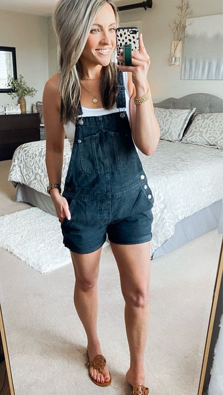 Love this adorable overalls from old navy! The quality is amazing 
I’m wearing size xs 
Perfect summer casual outfit for any occasion 🤗 baseball games, country concerts, Nashville, vacation 

#LTKFindsUnder50 #LTKStyleTip #LTKSaleAlert