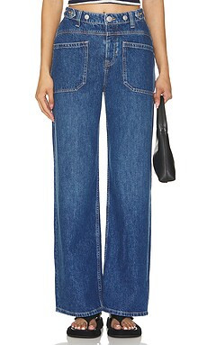 Free People x We The Free Palmer Cuffed Jean in Tunnel Vision from Revolve.com | Revolve Clothing (Global)