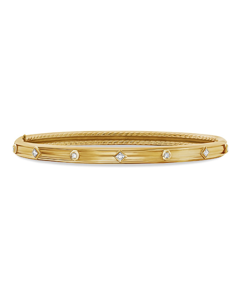 David Yurman 18K Yellow Gold Modern Renaissance Bangle Bracelet with Diamonds | Bloomingdale's (US)