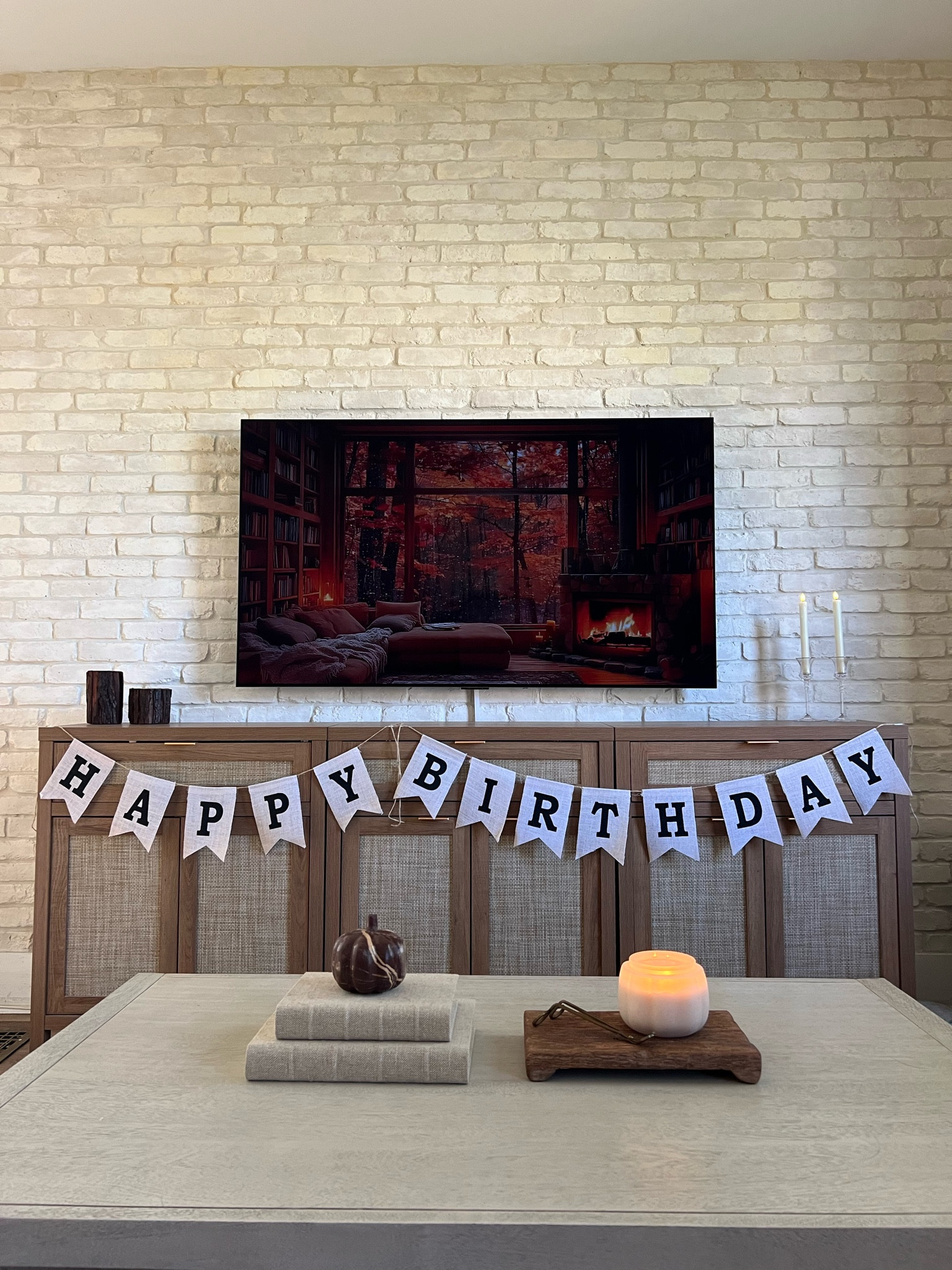 fall home decor 🍂🤎 birthday banner is amazon! 

#LTKHome #LTKFallSale #LTKSeasonal