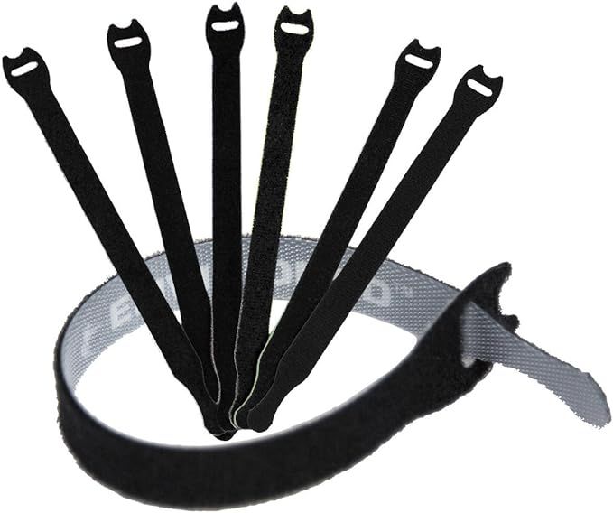 Reusable Cable Ties 1/2" x 4" for Cable Management and Organizing Cords - 30 Pack (Black) | Amazon (US)
