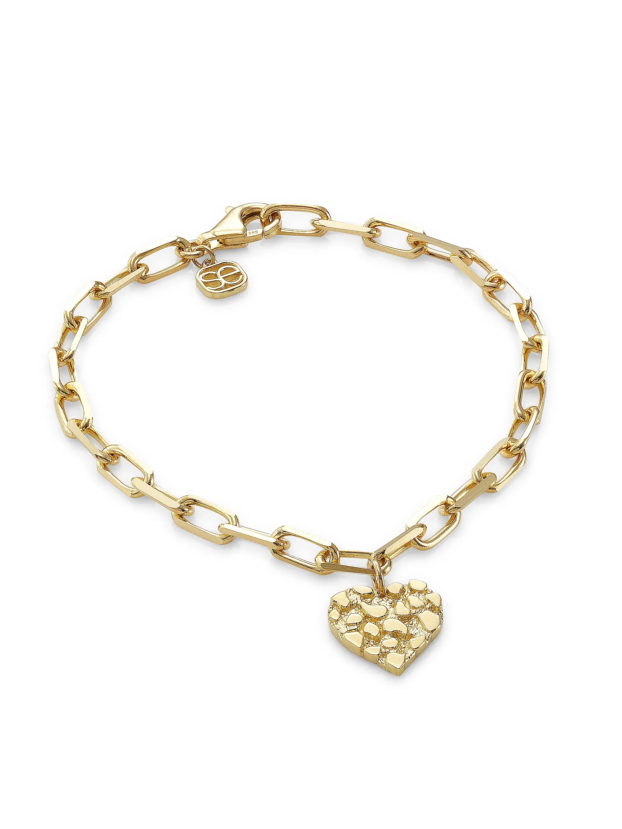 14K Yellow Gold Heart Charm Bracelet | Saks Fifth Avenue