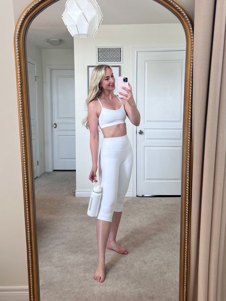 ACTIVE BACHELORETTE 🤍 My bridesmaids have planned some activities for my bachelorette but I don't know what they are! They've told me to pack two outfits - one for a low impact workout class and the other for a leisurely hike kind of vibe. So we are going full bridal even with the workout outfits! I love this set so much now I just have to keep it clean! 🤍💍 

#LTKwedding #LTKFind #LTKfit
