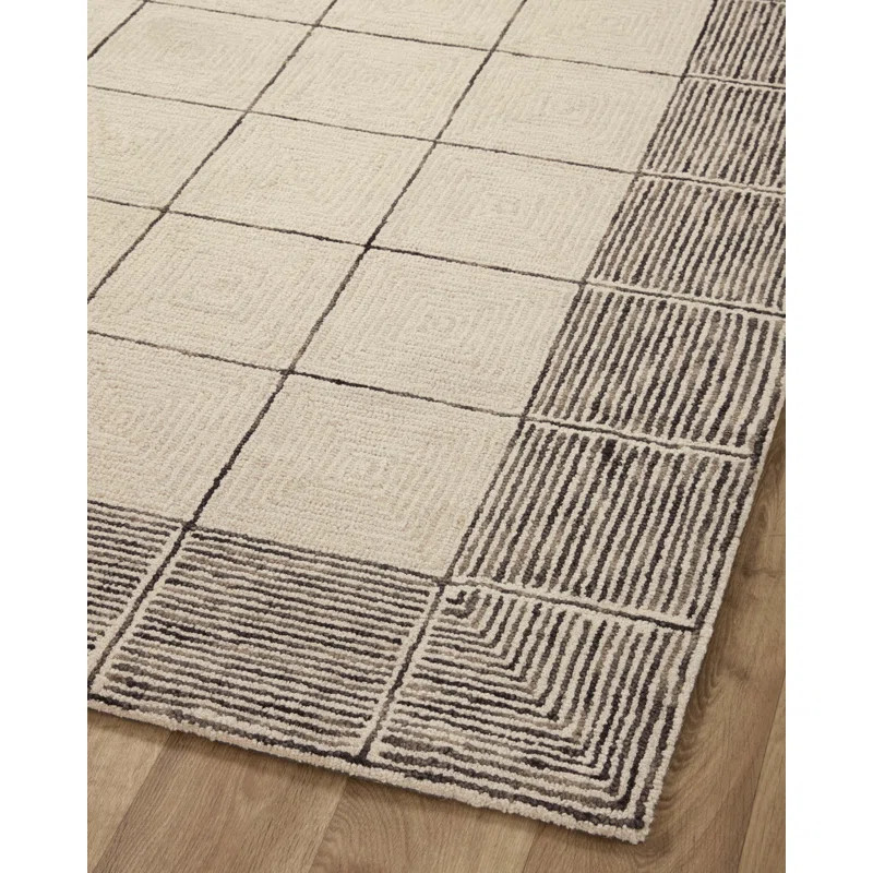 Chris Loves Julia x Loloi Francis Collection FRA-02 Cream / Black, ContemporaryArea Rug | Wayfair North America