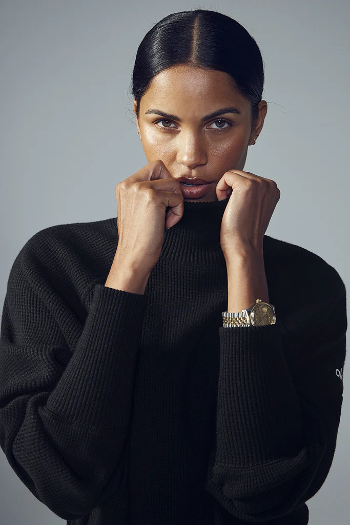 Waffle Weekend Escape Mock Neck Long Sleeve | Alo Yoga (US)