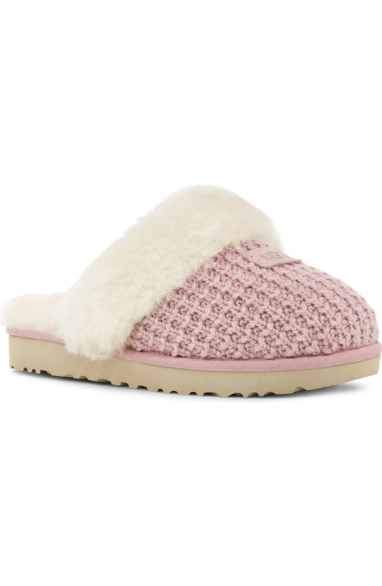 Cozy Knit Genuine Shearling Slipper (Women) | Nordstrom