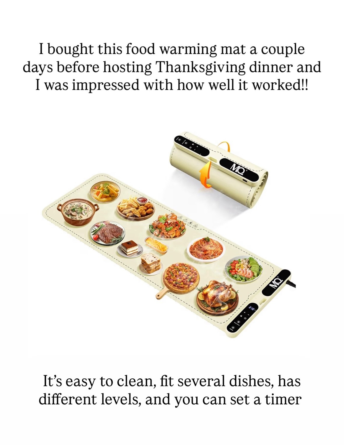 Got this food warming mat for Thanksgiving dinner and it was a hit!! Highly recommended for hosting season/ Christmas dinnerr

#LTKHoliday #LTKGiftGuide #LTKHome