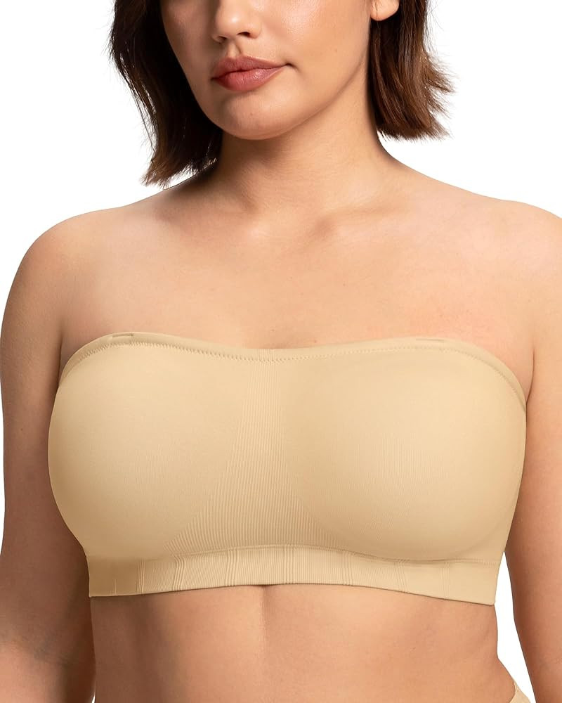 HSIA Strapless Bras for Women– Bandeau Bra Wireless Full Coverage Non-Slip Large Bust Seamless ... | Amazon (US)
