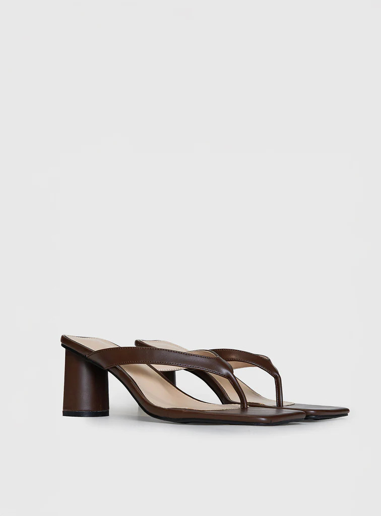 The Mona Heels Chocolate | Princess Polly US