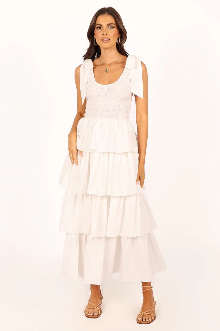 Raphael Tiered Maxi Dress - White | Petal & Pup (US)